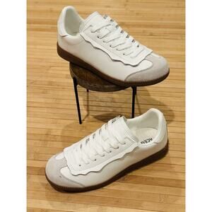 Acegolf Women’s White FitFlex Leather Retro Trainer Sneakers Size 5 36 NWOB $149